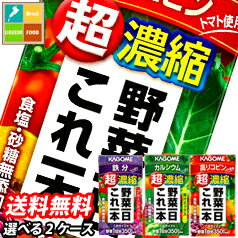 カゴメ 野菜ジュース 野菜一日これ一本 超濃縮 125ml 紙パック 選べる 48本（24本×2） 2ケース 選り取り よりどり 送料無料【yasaij】