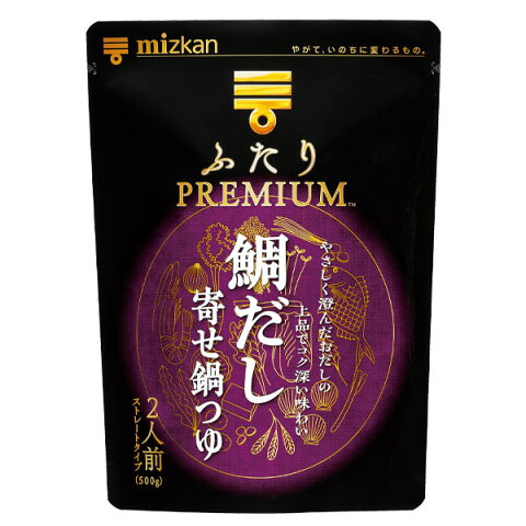 【送料無料】ミツカン　ふたりPREMIUM 鯛だし寄せ鍋つゆ500g×2ケース（全24本）