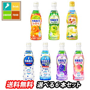 アサヒ カルピス470mlプラスチックボトル（希釈用飲料）1本単位で選べる合計6本セット【選り取り】 送料無料