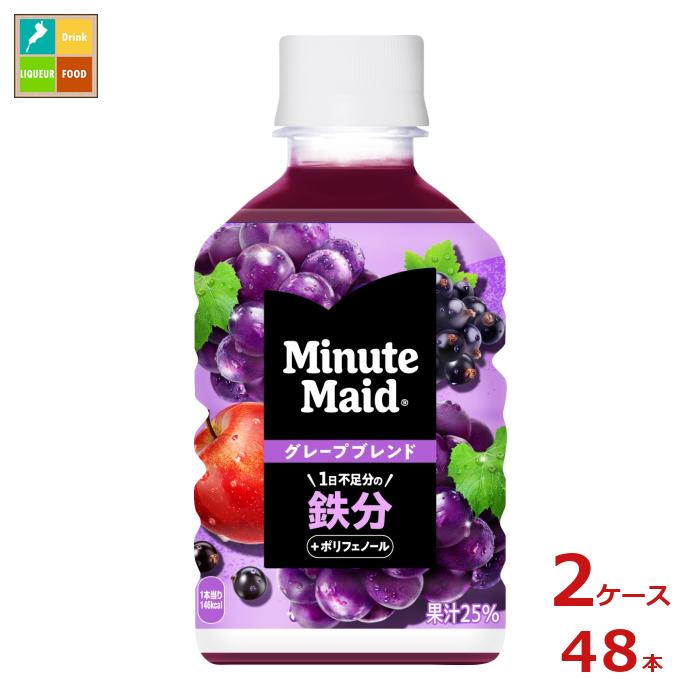 コカ コーラ ミニッツメイド グレープブレンド 鉄分280ml×2ケース（全48本） 送料無料