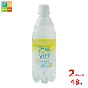 友桝飲料 蛍の郷の天然水 スパークリング レモン500ml×2ケース(全48本)送料無料