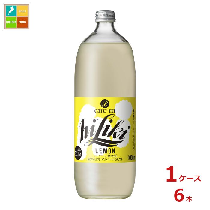 アサヒビール ハイリキ レモン1L瓶×1ケース(全6本)送料無料