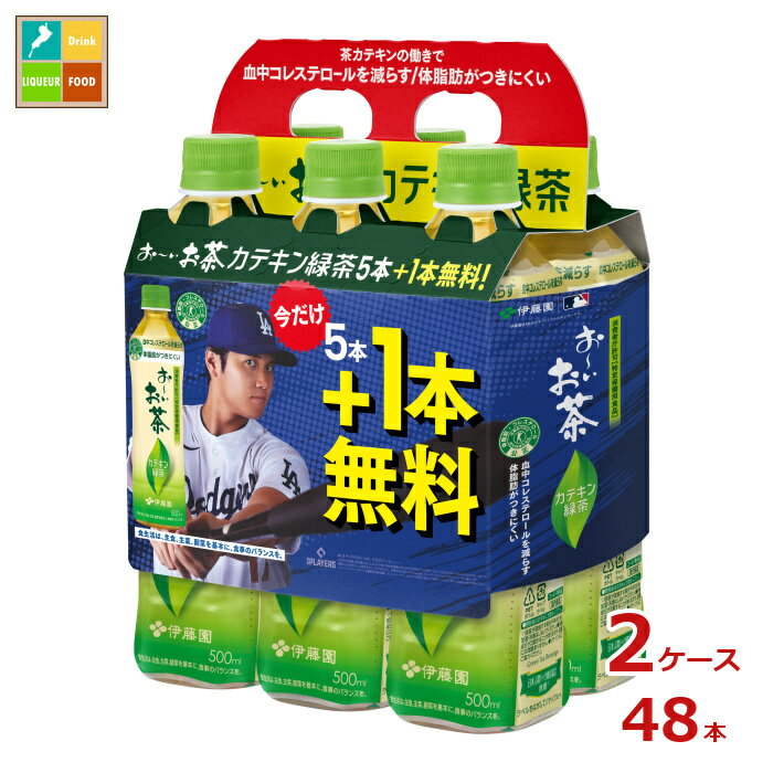 伊藤園 おーいお茶 カテキン緑茶500ml（20本+プレゼント4本付）全48本（2ケース） 送料無料