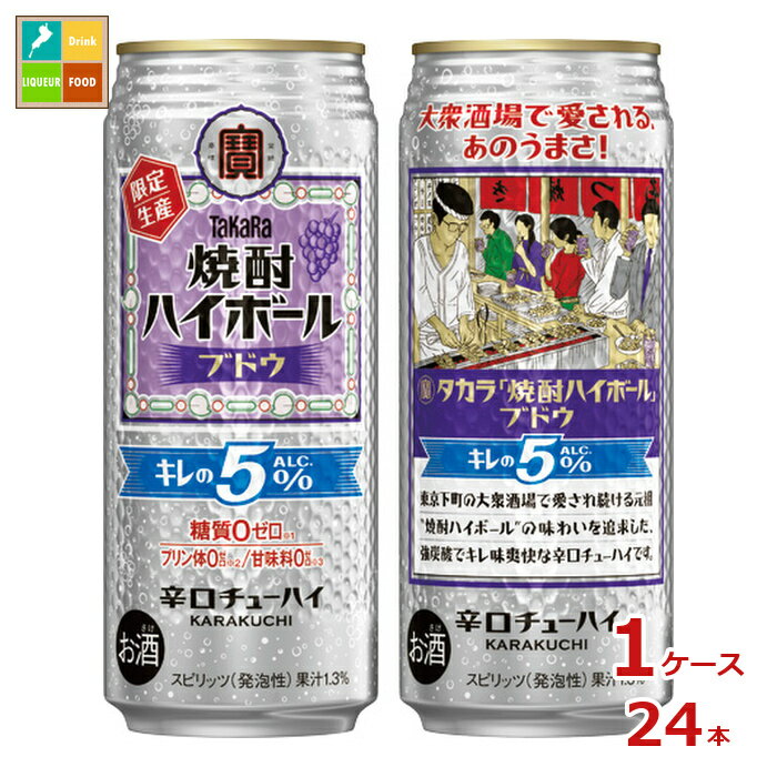 楽天近江うまいもん屋宝酒造 焼酎ハイボール ブドウ500ml缶×1ケース（全24本）送料無料 新商品 新発売