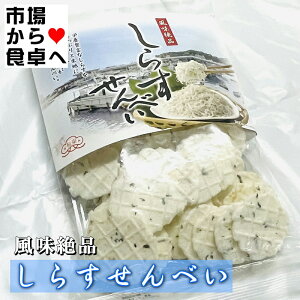 しらすせんべい 5袋(1袋70g入り)【湘南名産】栄養豊富なしらすをたっぷりと生地に練りこんだ、サクサクした食感が自慢のおせんべい 【常温便】