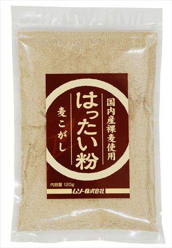 国内産裸麦使用・はったい粉（120g）【ムソー】