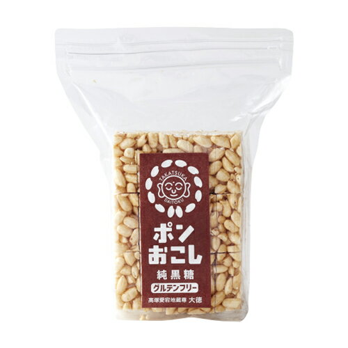 ■商品名：ポンおこし（純黒糖）■内容量：45g■賞味期限：製造日より180日■原材料：米（大分県）、純黒糖、水飴、塩（沖縄県宮古島）、米油■メーカー：大徳■商品詳細：沖縄県波照間島の純黒糖で味付けした、昔ながらのポン菓子を固めたおこしです。...