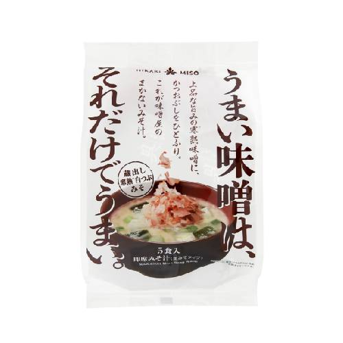 味噌屋のまかないみそ汁 蔵出し寒熟白つぶみそ (5食) 【ひかり味噌】