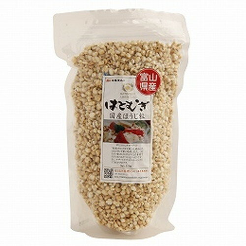 ■商品名：国産 はとむぎ ほうじ粒■内容量：250g■原材料：ハトムギ（富山産） ■賞味期間：製造日より1年1ヶ月■殻を取り除いた国産はとむぎの粒を焙煎しました。香ばしくそのままポリポリとお茶うけや、お子様のおやつにお召し上がれます。