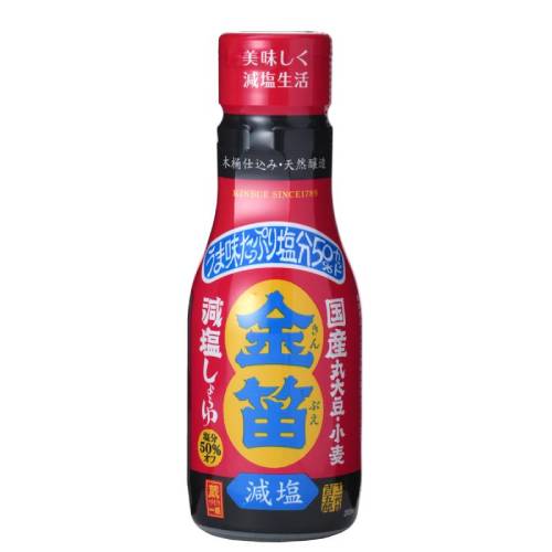 金笛 減塩しょうゆ デラミボトル（200ml)【笛木醤油】