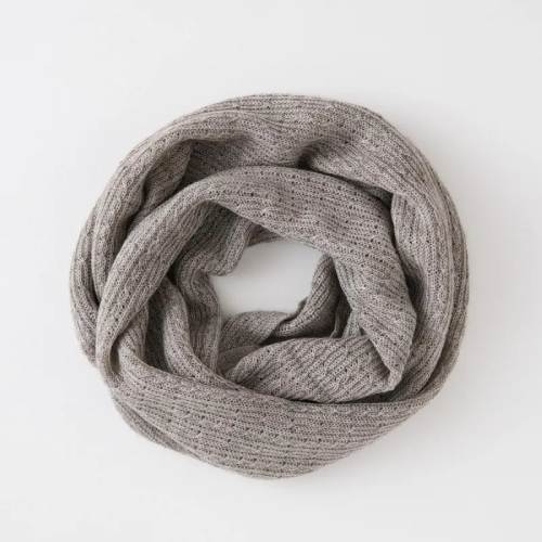 【竹布特典】ヤク スヌード 杢グレー 約33×130cm 【ナファ生活研究所】 ※送料無料（一部地域を除く）