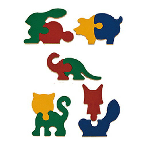 動物パズル（ESC-13）【TAGTOYS（タグトイ）】【モンテッソーリ】 ※キャンセル不可