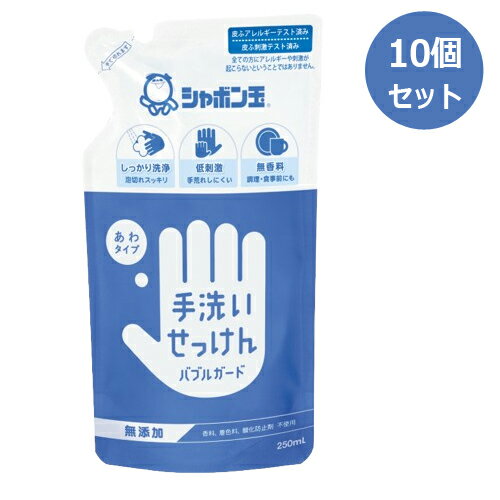 手洗いせっけん バブルガード・詰替 250ml×10個セット 【シャボン玉せっけん】