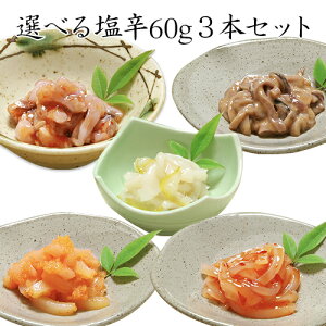 【D】本尾海産 塩辛よりどり 60g×3本セット 壱岐 塩辛 おつまみ 珍味 瓶詰 いかの塩辛 いか柚子 たこの塩辛 いかさし明太 いか豆板醤 選べる塩辛3本セット しおから お茶漬け おにぎり じゃがバター ディップ お手頃サイズ（D商品と同梱可）