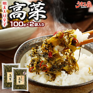 お試し用 明太入り辛子高菜 送料無料 明太子 100g×2袋 博多 福岡 おかず ご飯のお供 おつまみ 土産 ギフト 手土産 てみやげ おすすめ 日持ち 常温 ポイント消化 メール便