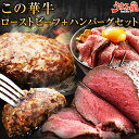 ローストビーフ 400g ハンバーグ 4個 この華牛 ギフト 特製ソース付 ブロック もも肉 牛肉 ステーキ肉 宮崎県産 国産 送料無料 クリスマス 有田牧場 贈り物 お取り寄せ 高級 グルメ 土産 特産…