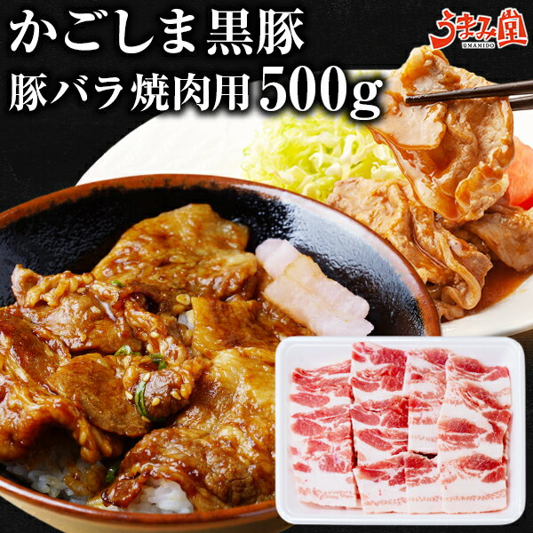 黒豚 焼肉用 500g 鹿児島県産 豚バラ かごしま黒豚 スライス 国産 送料無料 豚肉 豚丼 ギフト 贈り物 お取り寄せグルメ BBQ 豚バラ串 高級 土産 特産品 旨さに 訳あり 焼肉 冷凍 小分け 薄切り 御祝 父の日 [産直]