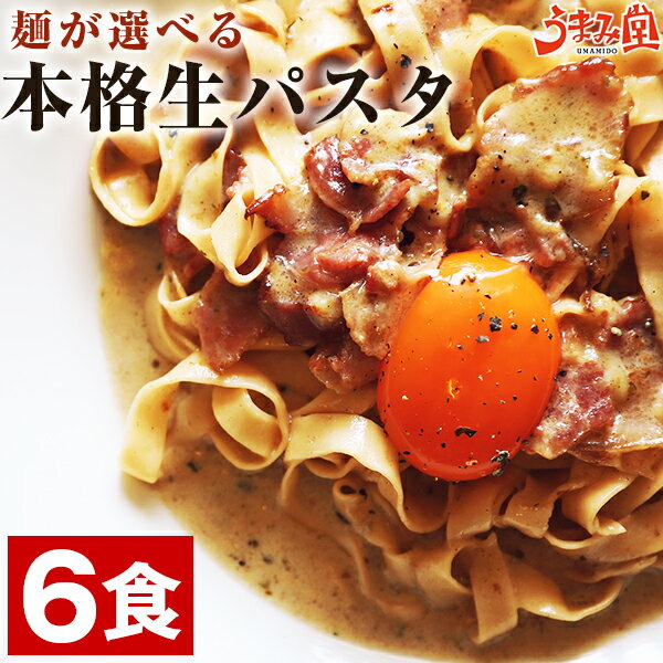 麺が選べる 生パスタ 6食 (麺200g×3袋