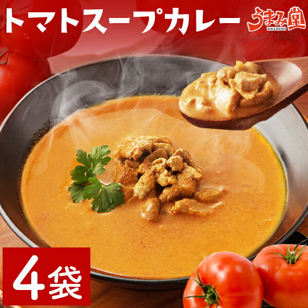 トマトスープカレー 180g×4袋 メール便 送料無料 レトルトカレー トマトカレー グルテンフリー 無水カレー ココナッツミルク 惣菜 セット 詰め合わせ 常温保存OK 非常食にも 手土産 ギフト プレゼント 旨さには訳あり