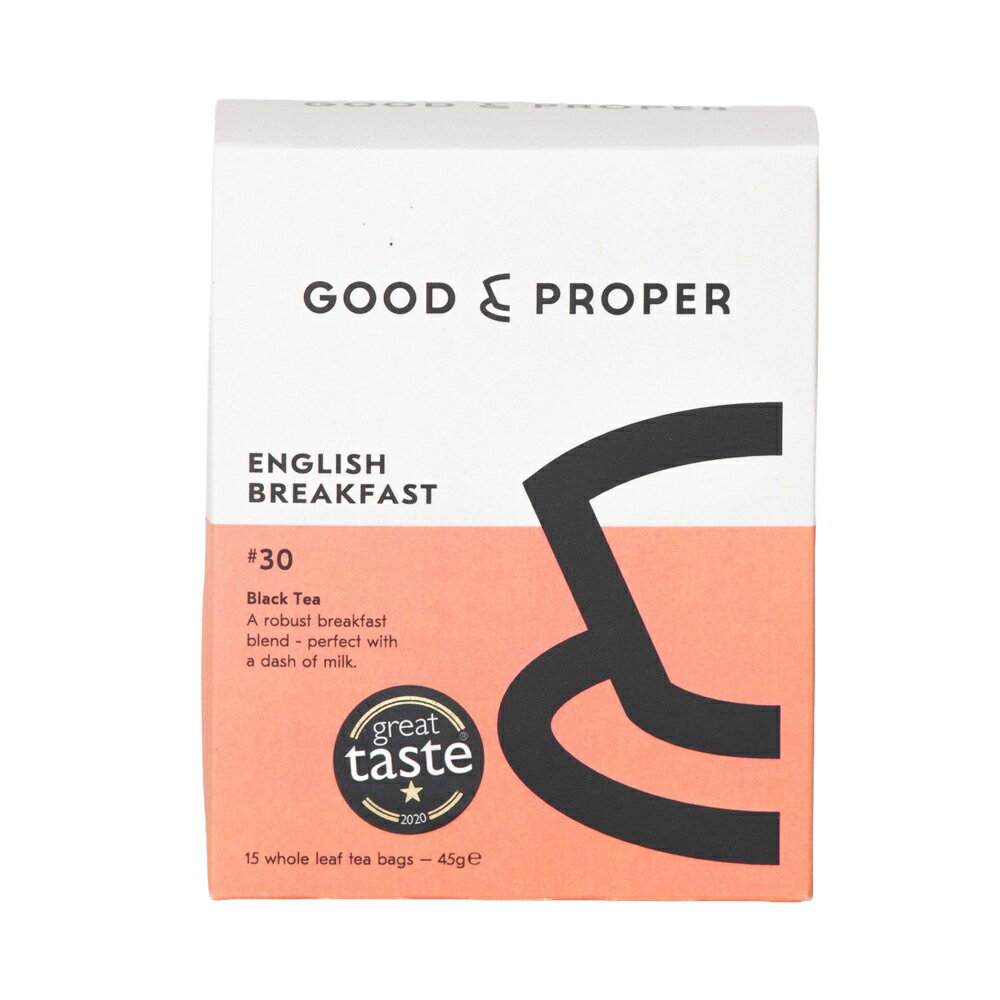 Rakuten - 【賞味期限2027年4月】グッドアンドプロパーティー(GOOD&PROPER TEA)イングリッシュ ブレックファスト45g(15ティーバッグ)※ご贈答対応不可