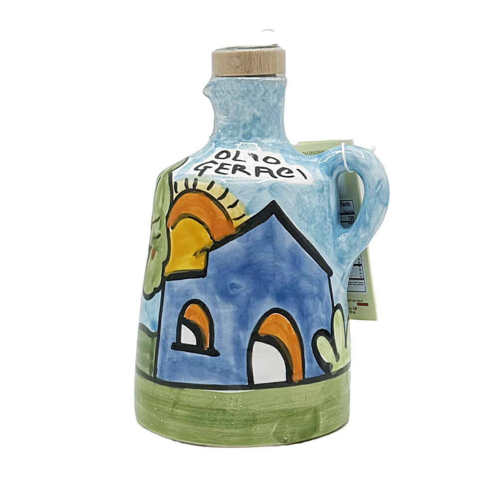 Rakuten - 【画像のデザインでのお届けです】【賞味期限2026年10月4日】オーリス社 ジェラーチ(GELACI)エクストラバージンオリーブオイル ニーノパルッカ 250ml(陶器)※デザインNo.2※ご贈答対応不可