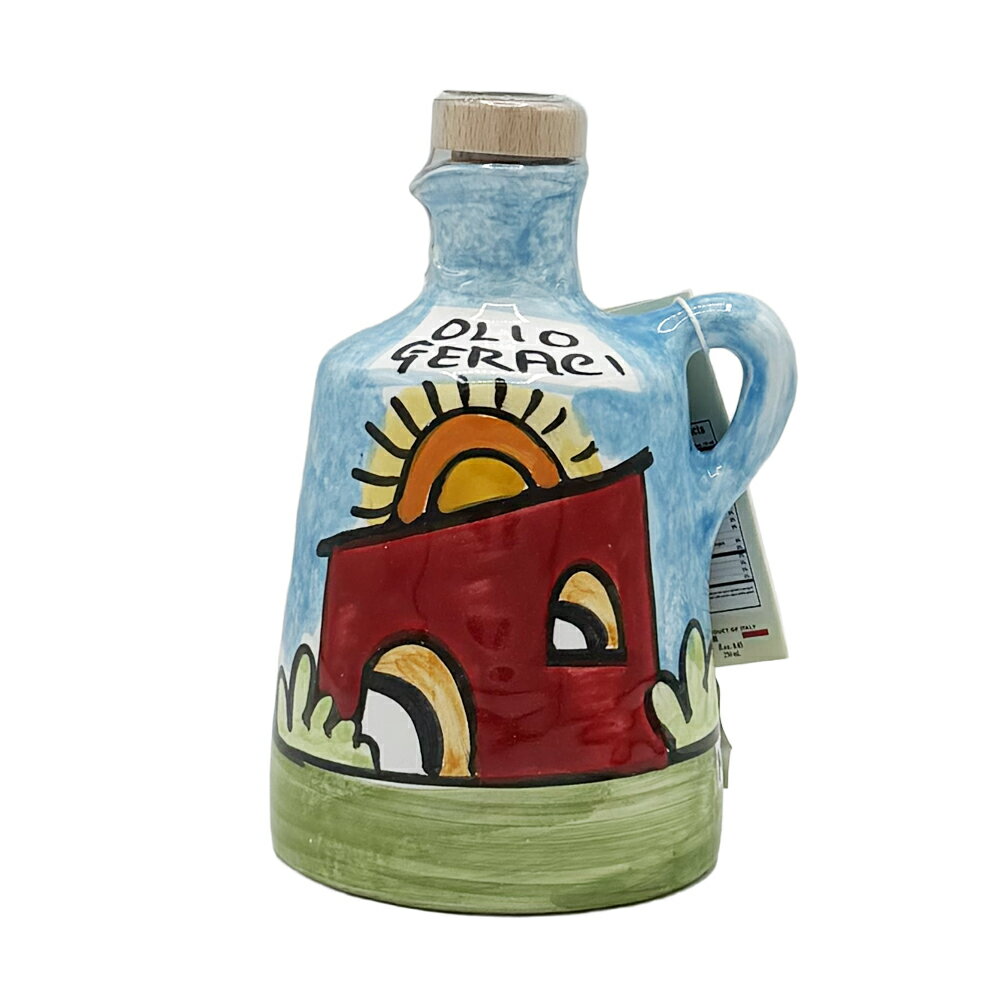 【画像のデザインでのお届けです】【賞味期限2026年10月4日】オーリス社 ジェラーチ(GELACI)エクストラバージンオリーブオイル ニーノパルッカ 250ml(陶器)※デザインNo.4※ご贈答対応不可