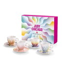 illy Art Collection(イリーアートコレクション) 2023 Judy Chicago(ジュディ・シカゴ)カプチーノカップ&ソーサー4客セット
