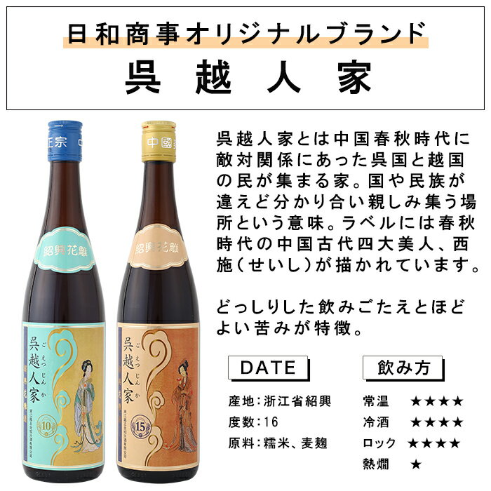 紹興酒 10年 飲みくらべセット 2本 黄酒 ...の紹介画像3