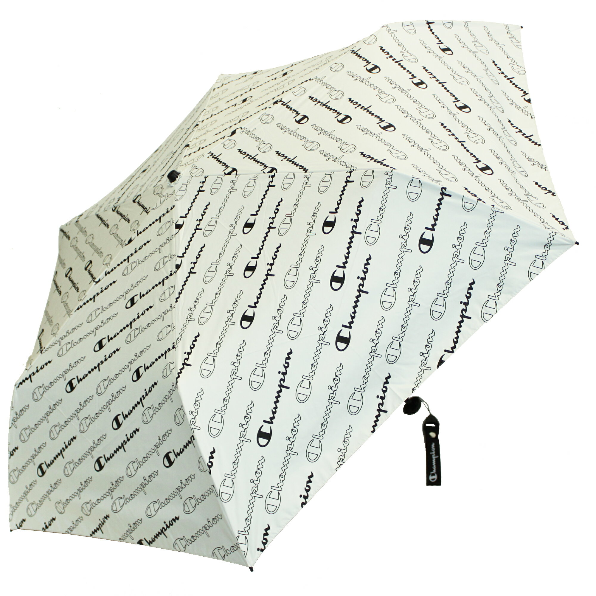 チャンピオン chanmpion 大人 男女 晴雨 兼用 ロゴ 超軽量 ミニ 折りたたみ 傘 55cm 完全 遮光 UV遮蔽 率 99%以上 カーボンファイバー 骨 濡れにくい 傘ケース 通勤 通学 旅行 携帯 CHU25MN55