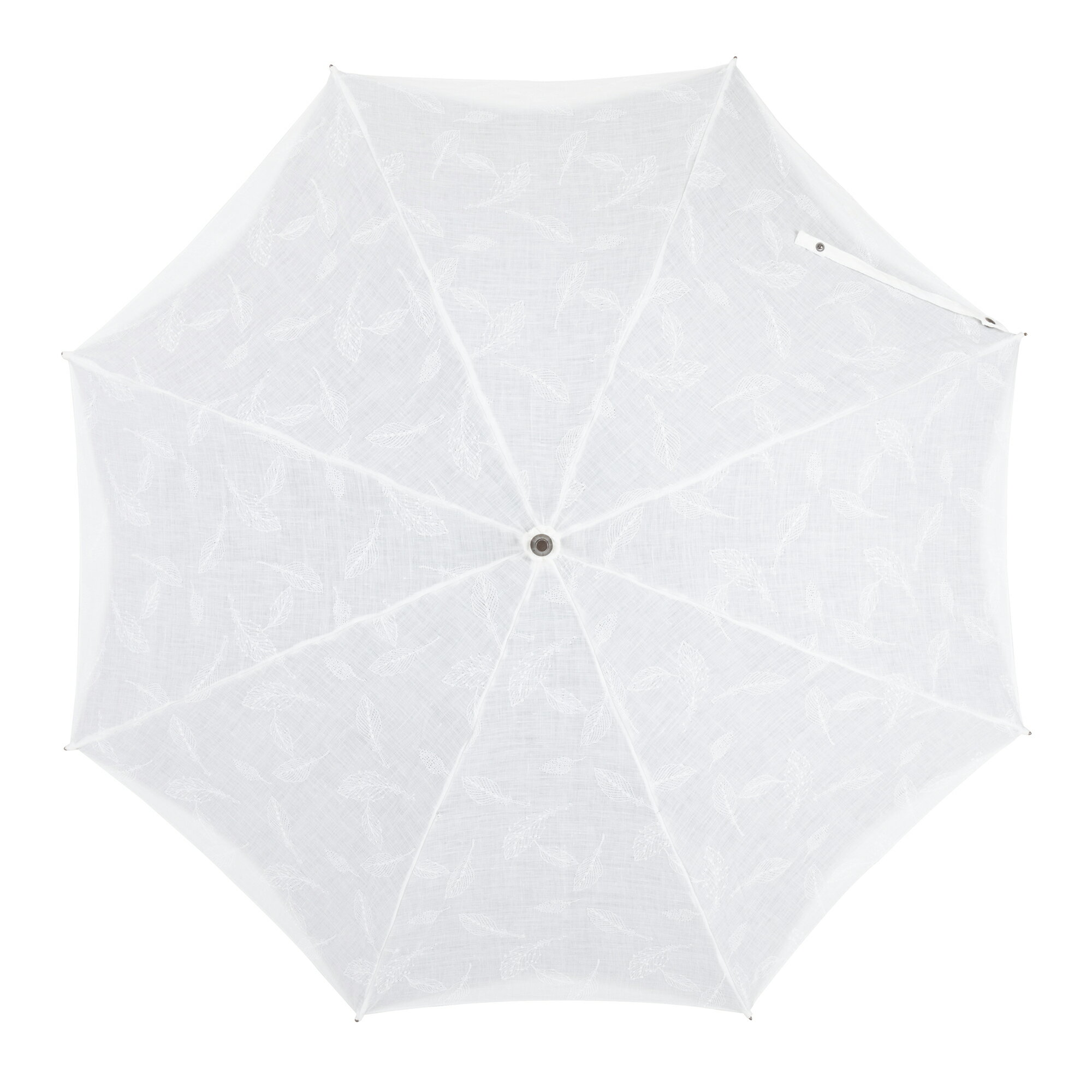 晴雨兼用傘 日本製 国産 婦人傘 手開き長傘 レディース 女性用傘 GRACITO グラシト 1級遮光生地 麻100％ 自然素材 二重構造 葉柄刺繍 ショート手開き長傘 日傘 50cm 軽量 UVカット加工 遮熱 撥水 耐風 携帯便利 高級 上品 梅雨対策 通勤 旅行 ギフト ファッション傘