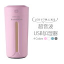 加湿器 卓上 USB 超音波 スチーム 【4カラー】オフィス おしゃれ コンパクトサイズ 230ml 連続/間欠噴霧 2モード搭載 LED7色点灯