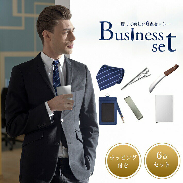 【ビジネス8点セット】ネクタイ ネクタイピン 靴べら パスケース マネークリップ カードケース 新社会人 上司 誕生日 贈り物 福袋 おしゃれ ギフト