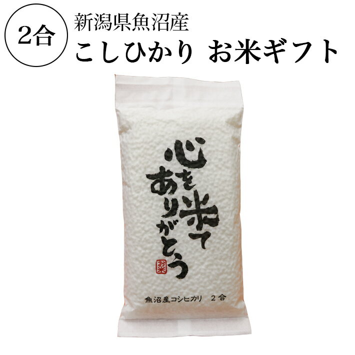 魚沼産コシヒカリ 新潟県魚沼産こしひかり 2合 真空パック 常備品 ブレンドなし 1等米 ギフト 贈り物 オリジナル 納品まで5日