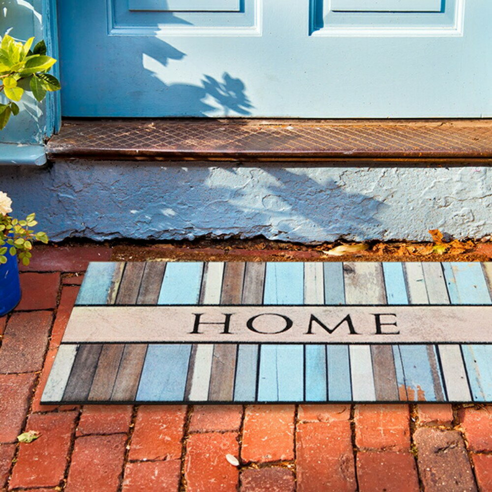 【最短日選択は365日出荷】カフェ風 玄関マット 屋外 ラバー おしゃれ ドアマット 薄型 76×46cm ラバーマット 西海岸 ヴィンテージ アンティーク かわいい 洗える玄関マット ずれない 大判 北欧 LFS-753