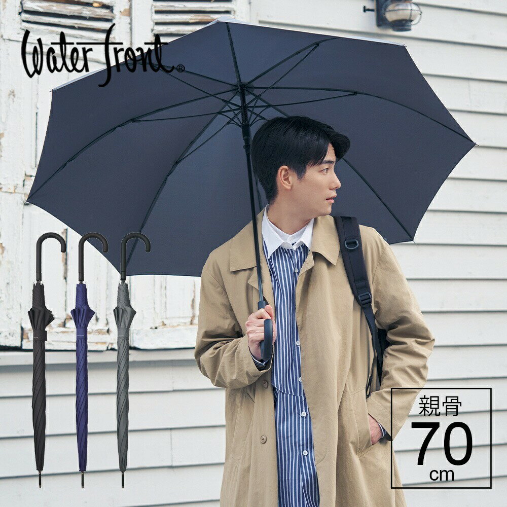 大きい傘 大判 LIM ウォーターフロント 傘 ソフトジャンプ スライドラージ ジャンプ傘 無地 長傘 耐風..