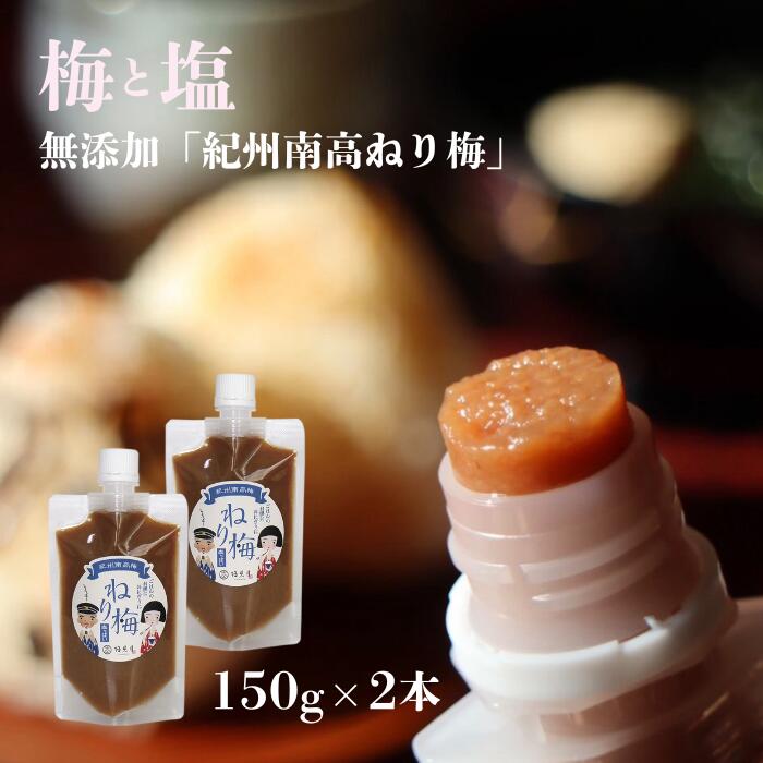 梅見月 ねり梅 （塩っぱい） 和歌山県 紀州南高梅 150g×2本セット 練り梅 練梅 チ...