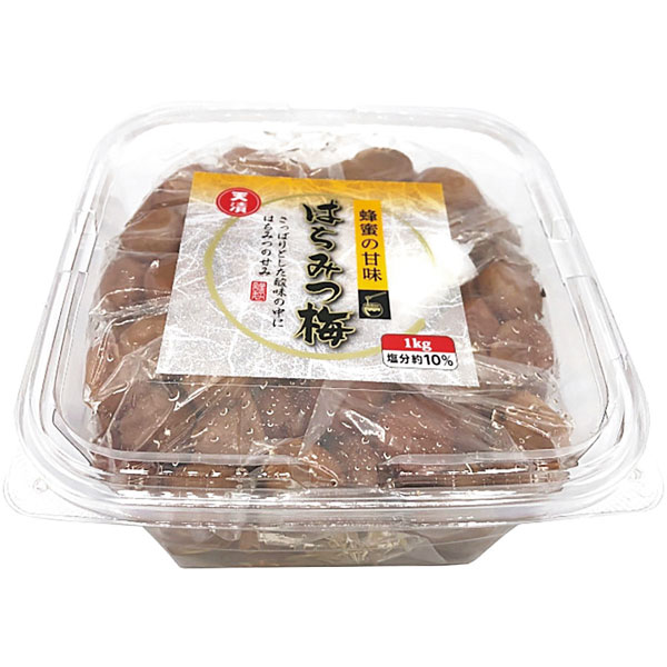 【規格内容】1kg（約105～115粒入　）【外装サイズ】165×165×75mm●主原料：梅（中国）、漬け原材料（ぶどう糖果糖液糖、食塩、はちみつ）／酸味料、酒精、調味料（アミノ酸等）、他【最終加工地】中国【調理方法】そのままご使用ください。 【数量】1個 ●送料：880円　※14個から無料です。 【注意事項】 ※北海道・沖縄の配達不可です。 ※他のテイクアウト商品と同梱できる場合は、弊社にて送料を訂正させて頂きますのでそのままご注文下さい。 ※メーカー発送品のため代金引換不可となります。 ※送付先宛名に会社名または店舗名のご入力をお願いいたします。 ※ご注文のタイミングによっては在庫がない場合もございます。その場合はメールにてお知らせいたしますので予めご了承くださいませ。 ■【賞味期限につきまして】 ●メーカーより発送時点で30日以上賞味期限がある商品のみ出荷させていただきますが、お受け取り時までの間に数日要する場合は、30日以内の商品がお手元に届くことはございますので、予めご了承くださいませ。■【賞味期限につきまして】 ●メーカーより発送時点で30日以上賞味期限がある商品のみ出荷させていただきますが、お受け取り時までの間に数・日要する場合は、30日以内の商品がお手元に届くことはございますので、予めご了承くださいませ。 【商品特徴】 ・取り出しやすい広口角ペット容器入りです。・アツアツのご飯に載せるだけで食欲増進、ご飯がすすみます。・梅干の種を除いてたたき、鰹節、ごま油等の和え衣で胡瓜を和えた簡単料理などに使えます。