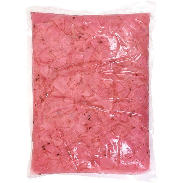 【規格内容】2kg（固形1．5kg）●主原料：大根、紫蘇の実、漬け原材料（食塩、醤油）／調味料（アミノ酸等）、酸味料、保存料（ソルビン酸K）、他【最終加工地】中国【調理方法】そのままご使用ください。 【数量】1袋 ●送料：880円　※14袋から無料です。 【注意事項】 ※北海道・沖縄の配達不可です。 ※他のテイクアウト商品と同梱できる場合は、弊社にて送料を訂正させて頂きますのでそのままご注文下さい。 ※メーカー発送品のため代金引換不可となります。 ※送付先宛名に会社名または店舗名のご入力をお願いいたします。 ※ご注文のタイミングによっては在庫がない場合もございます。その場合はメールにてお知らせいたしますので予めご了承くださいませ。 ■【賞味期限につきまして】 ●メーカーより発送時点で30日以上賞味期限がある商品のみ出荷させていただきますが、お受け取り時までの間に数日要する場合は、30日以内の商品がお手元に届くことはございますので、予めご了承くださいませ。■【賞味期限につきまして】 ●メーカーより発送時点で30日以上賞味期限がある商品のみ出荷させていただきますが、お受け取り時までの間に数・日要する場合は、30日以内の商品がお手元に届くことはございますので、予めご了承くださいませ。