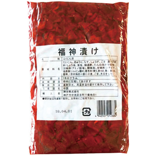 【規格内容】1kg（固形750g）【外装サイズ】300×200×40mm●主原料：大根、きゅうり、なす、しょうが、ごま、漬け原材料（醬油、食塩、醸造酢、たん白加水分解物、）／調味料（アミノ酸等）、他【最終加工地】中国【調理方法】そのままご使用ください。 【数量】1袋 ●送料：880円　※22袋から無料です。 【注意事項】 ※北海道・沖縄の配達不可です。 ※他のテイクアウト商品と同梱できる場合は、弊社にて送料を訂正させて頂きますのでそのままご注文下さい。 ※メーカー発送品のため代金引換不可となります。 ※送付先宛名に会社名または店舗名のご入力をお願いいたします。 ※ご注文のタイミングによっては在庫がない場合もございます。その場合はメールにてお知らせいたしますので予めご了承くださいませ。 ■【賞味期限につきまして】 ●メーカーより発送時点で30日以上賞味期限がある商品のみ出荷させていただきますが、お受け取り時までの間に数日要する場合は、30日以内の商品がお手元に届くことはございますので、予めご了承くださいませ。■【賞味期限につきまして】 ●メーカーより発送時点で30日以上賞味期限がある商品のみ出荷させていただきますが、お受け取り時までの間に数・日要する場合は、30日以内の商品がお手元に届くことはございますので、予めご了承くださいませ。