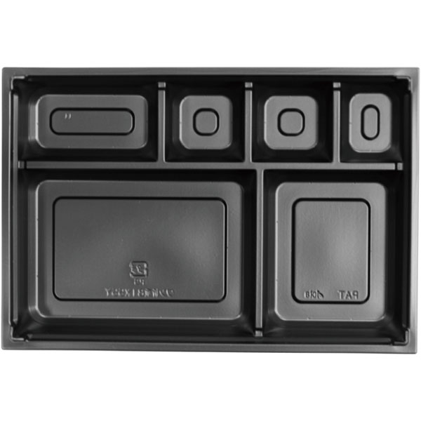 【規格内容】幅243×奥行166×高さ45mm【容量】ご飯約190g【耐冷耐熱温度】80℃【販売形態】中仕切のみ【材質】PS、PP（ポリプロピレン）【補足2】使い捨て【色】黒【柄】柄無　※縁・底・蓋それぞれパーツ別での販売となります。 ●数量：1袋（25枚入り）　 ●メーカー：アクタ 送料：一律880円 ⇒複数ご購入の場合はご注文後に当店にて送料を訂正させて頂きますのでそのままご注文ください。 ※他のテイクアウト容器（Yからはじまる該当商品番号のみ）を同時にご購入の場合も送料は一律880円となります。 【注意事項】 ※メーカー発送品のため代金引換不可となります。 ※送付先宛名に会社名または店舗名のご入力をお願いいたします。 ※北海道・沖縄県への配達は別途送料1100円（税込）が掛かりますのでご了承ください。 ※ご注文のタイミングによっては在庫がない場合もございます。その場合はメールにてお知らせいたしますので予めご了承くださいませ。