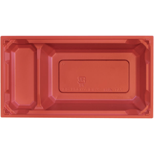 ワン折重70X37B－43　赤底のみ　【キーワード】高級弁当、会席料理