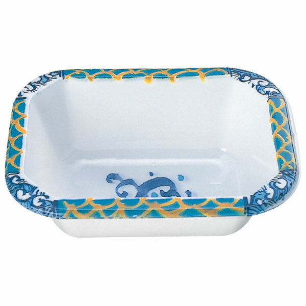 仕出し容器　プラカップ　TZ－4　長角型　青海波【キーワード】