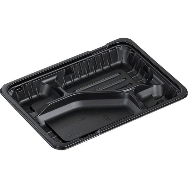Disposable - 弁当容器　CTガチ弁　IK23－17C2　BK身　　セット／CTガチ弁　IK23－17　蓋【キーワード】安価、ECO、エコ、BIOPET、バイオPET、バイオマスプラスチック、バイオプラスチック、カーボンニュートラル、PLA樹脂、ポリ乳酸