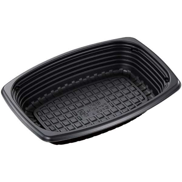 惣菜容器　CT街デリ　PAN20－14　BK　身　【キーワード】サービス箱、テイクアウト容器、フタ底別型【商品特徴】電子レンジ対応！