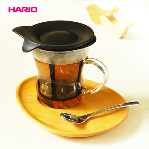 ハリオ マグカップ HARIO（ハリオ）茶こしつきガラスマグカップ 〜茶こし・フタ・マグカップの3点セット