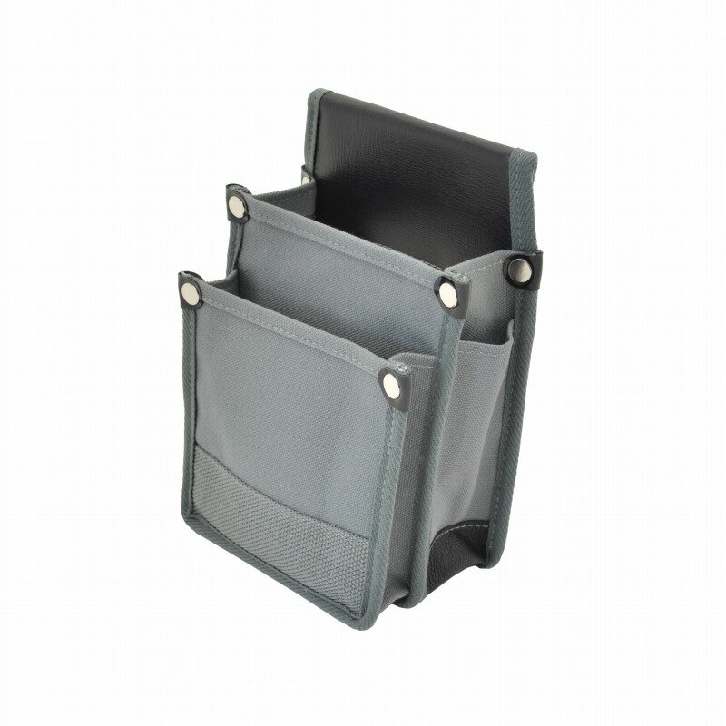 【 マルキン印 】YK2-4 灰【小型タイプ 補強付き】 腰袋 帆布腰袋（道具袋）【ゆうパケット可】6号帆布..