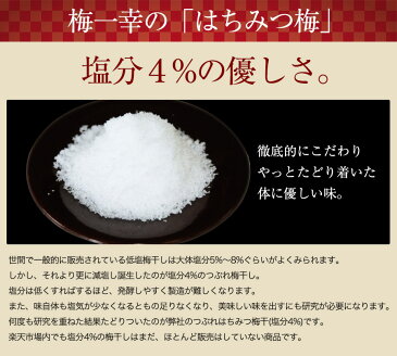 ＼低塩4%／国産はちみつ つぶれ 梅干し 1.6kg(400g×4) 紀州南高梅 送料無料(但し北海道・沖縄県800円)