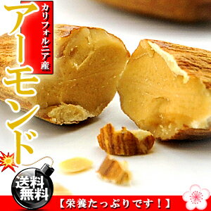 無塩＆無油★素焼き アーモンド どっさり！1kg（500g×2個）【訳あり】【送料無料】※代金引換不可 F