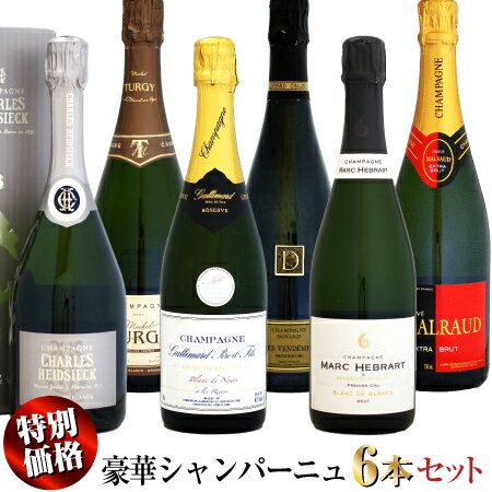 【クール配送】【スペシャル価格】豪華シャンパーニュ 6本セット