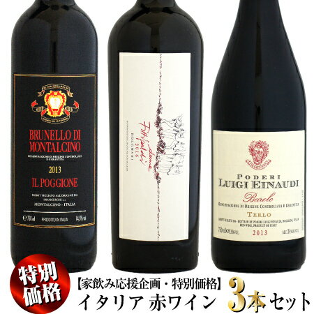 【クール配送】第二弾【家飲み応援・特別価格】イタリア 赤ワイン 3本セット